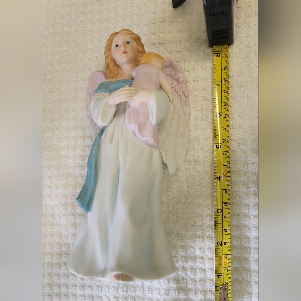 Home Interiors Porcelain Angel Figurine with Pastel Colors